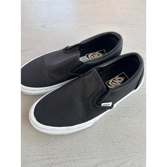 VANS Perf Leather Classic Unisex slip on Shoes Whimsigoth Goth Alt Emo - Picture 2 of 6